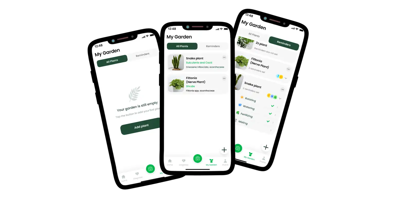 My Garden feature from AI Plant Finder.